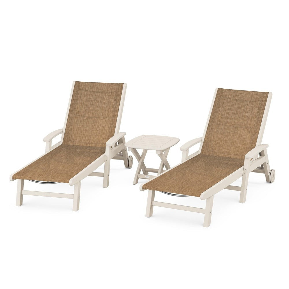 POLYWOOD® - Coastal 3-Piece Wheeled Chaise Set - PWS423