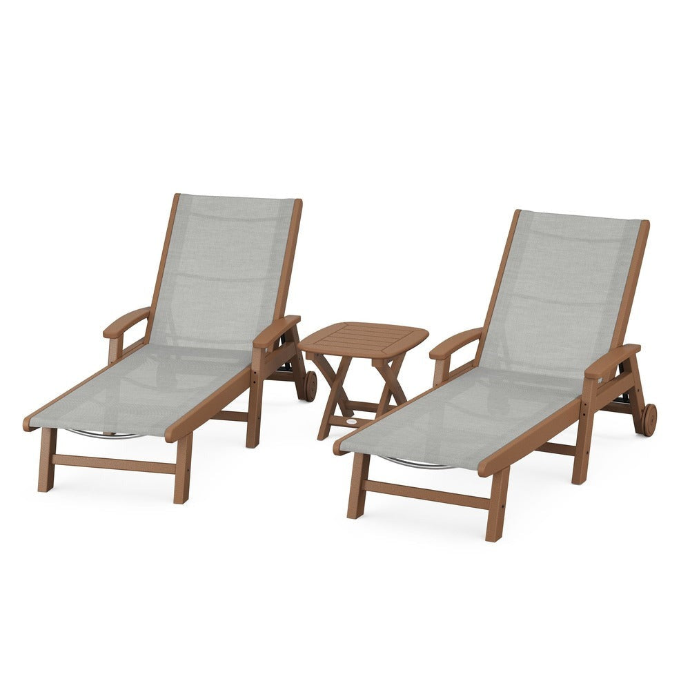 POLYWOOD® - Coastal 3-Piece Wheeled Chaise Set - PWS423