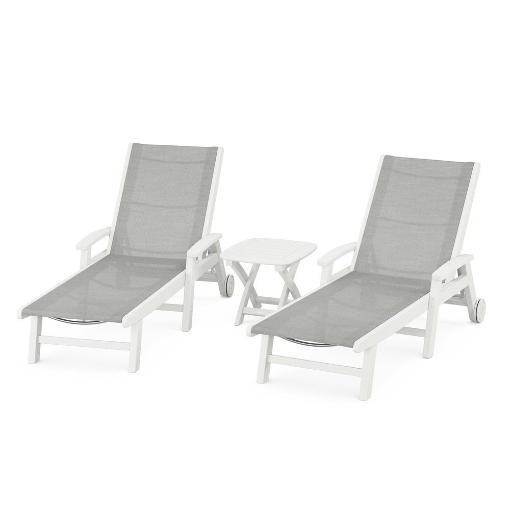 POLYWOOD® - Coastal 3-Piece Wheeled Chaise Set - PWS423