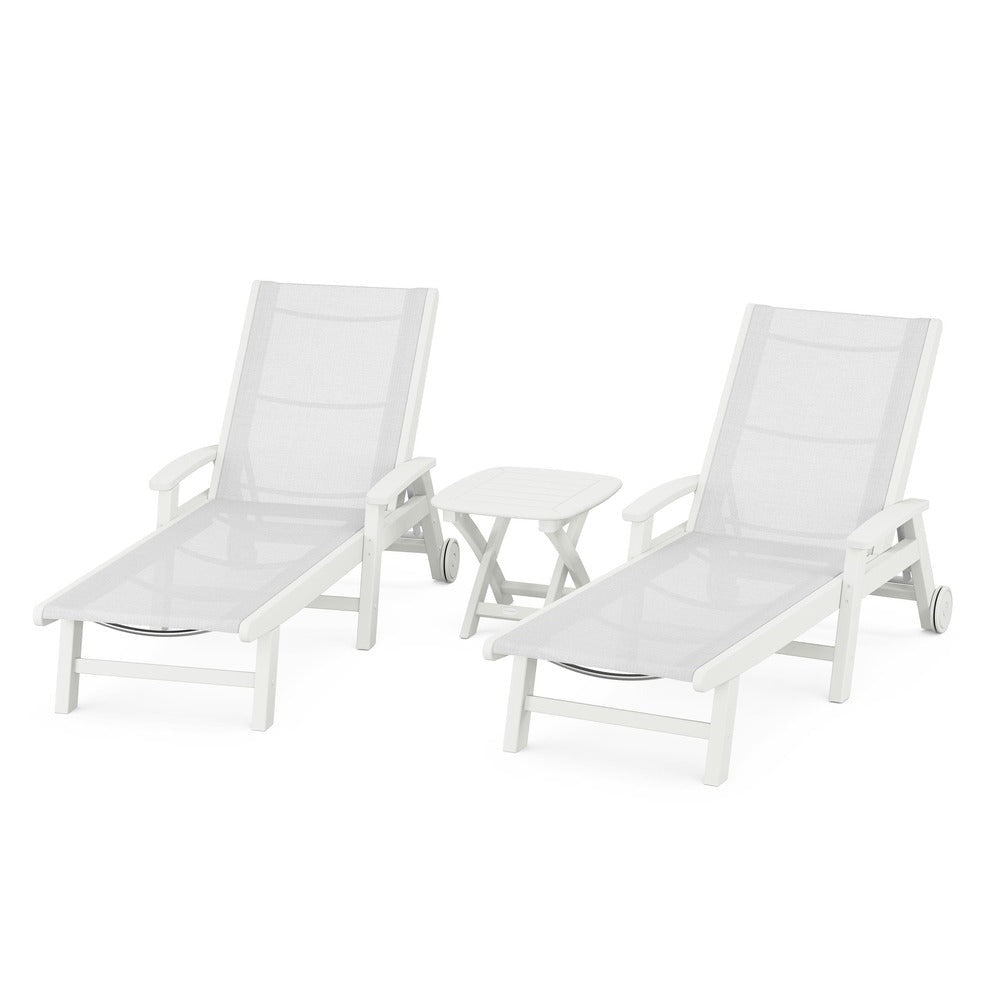 POLYWOOD® - Coastal 3-Piece Wheeled Chaise Set - PWS423