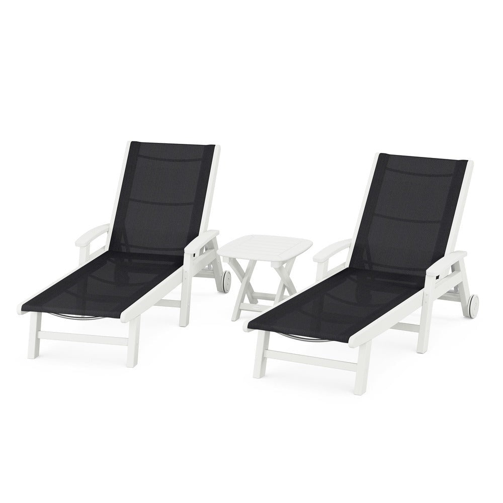 POLYWOOD® - Coastal 3-Piece Wheeled Chaise Set - PWS423