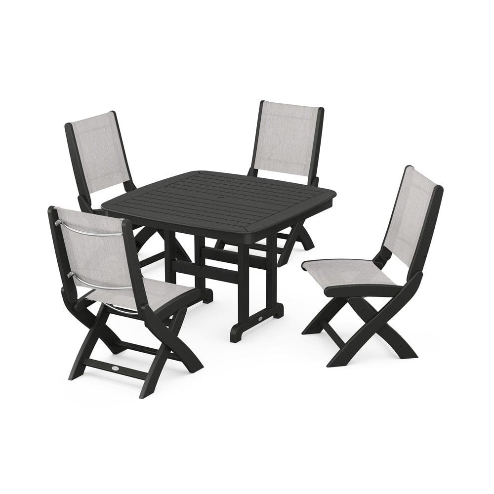 POLYWOOD® - Coastal Folding Side Chair 5-Piece Dining Set - PWS916