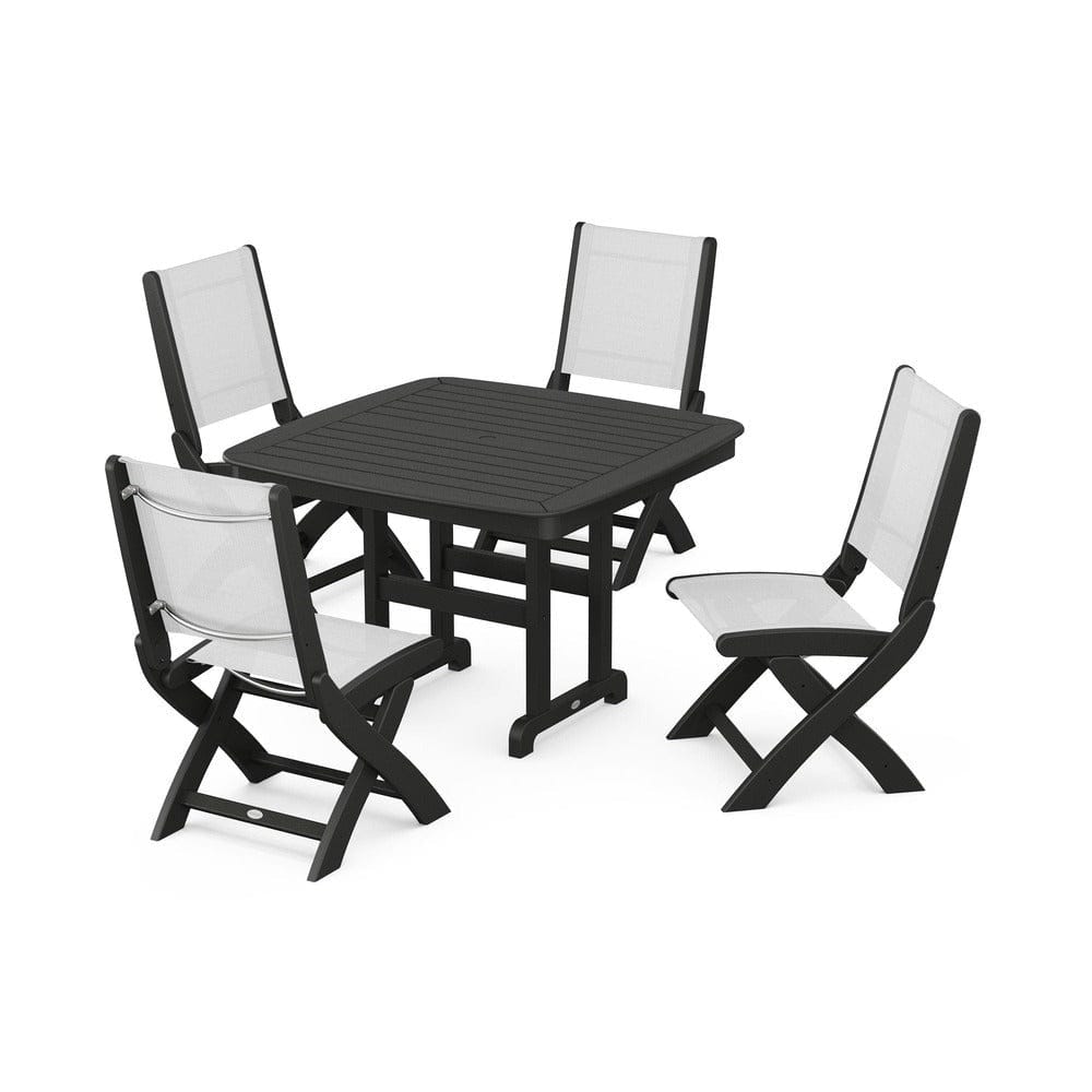 POLYWOOD® - Coastal Folding Side Chair 5-Piece Dining Set - PWS916