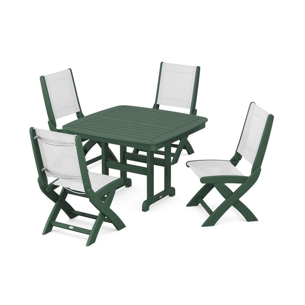 POLYWOOD® - Coastal Folding Side Chair 5-Piece Dining Set - PWS916