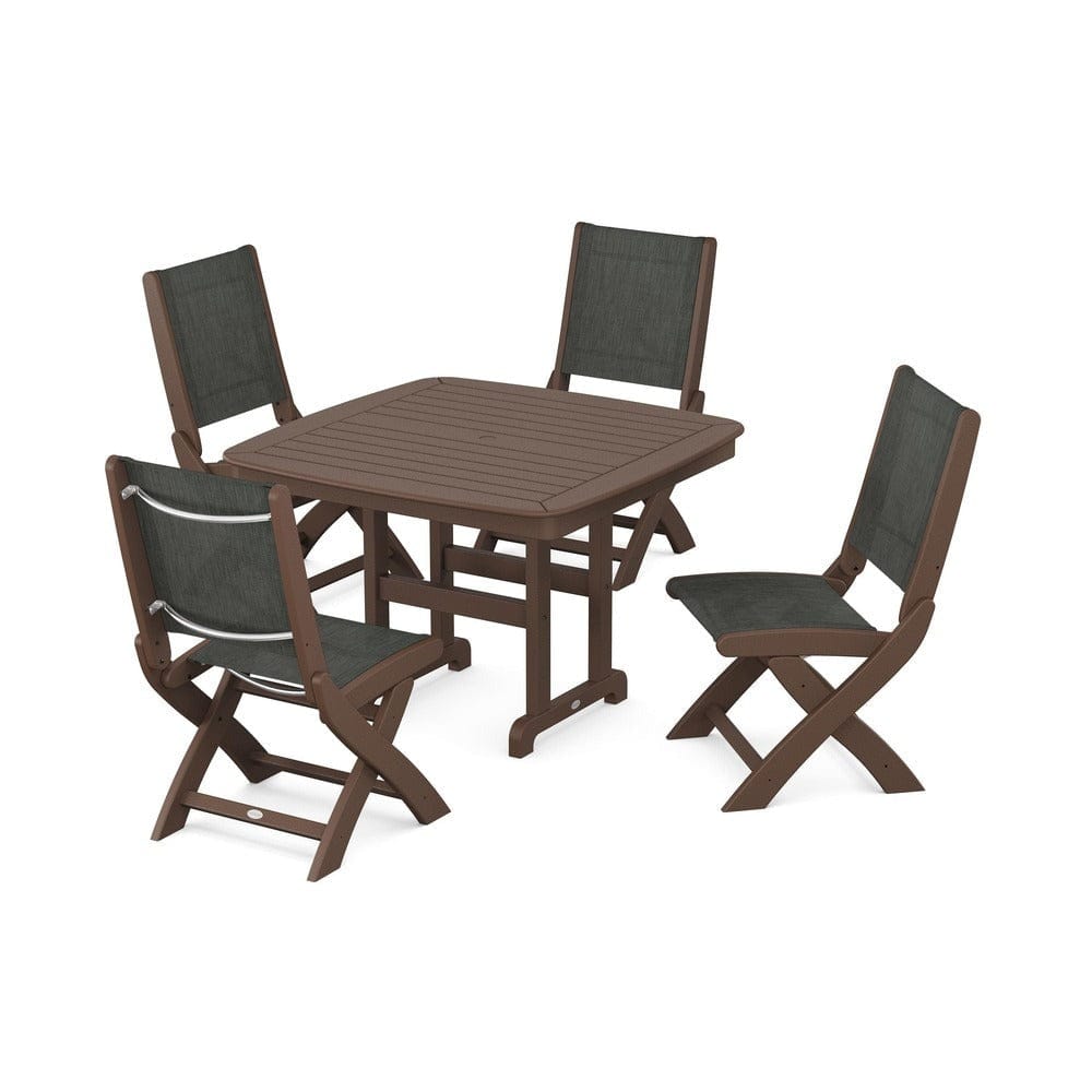 POLYWOOD® - Coastal Folding Side Chair 5-Piece Dining Set - PWS916