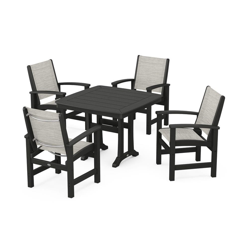 POLYWOOD® - Coastal 5-Piece Dining Set with Trestle Legs - PWS966