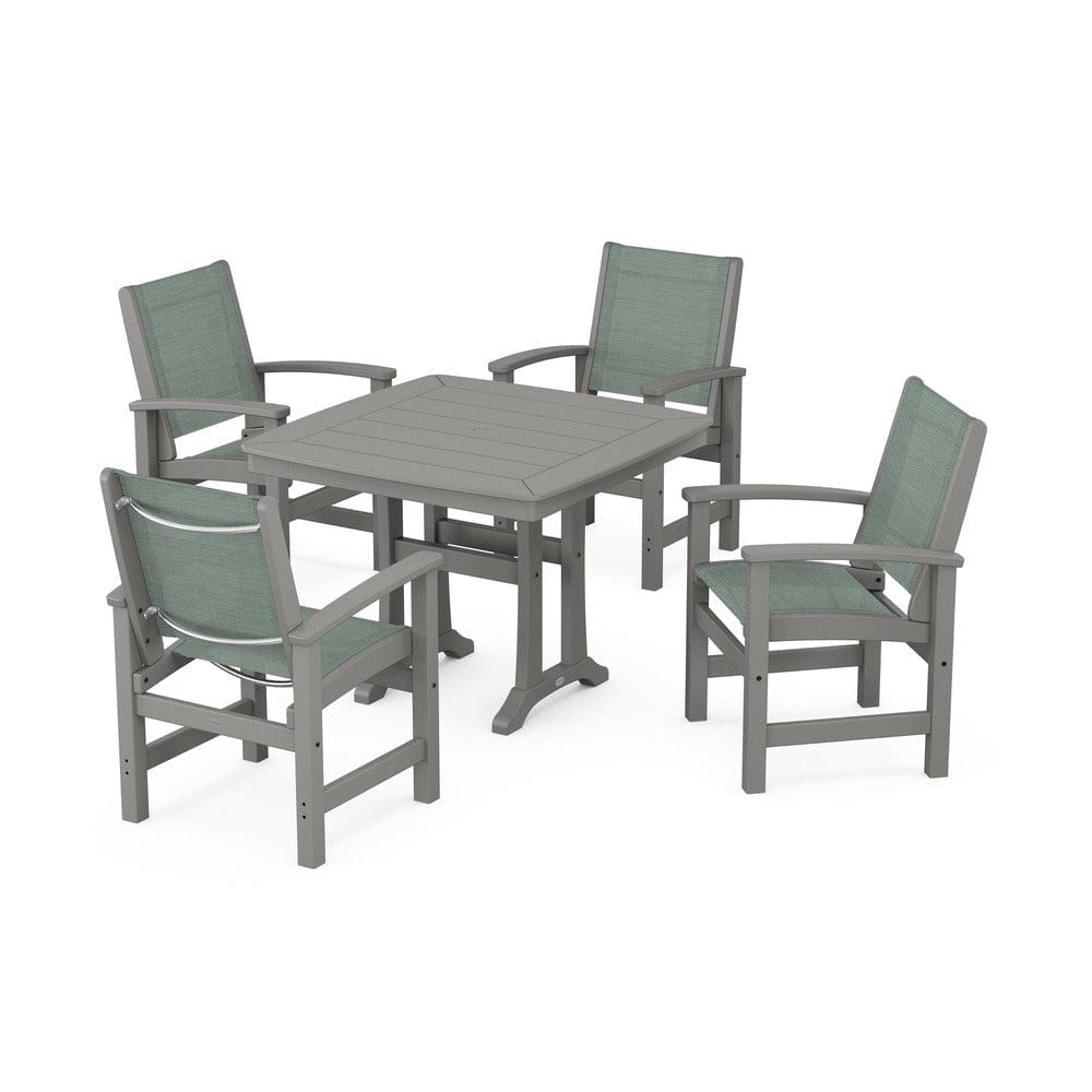 POLYWOOD® - Coastal 5-Piece Dining Set with Trestle Legs - PWS966