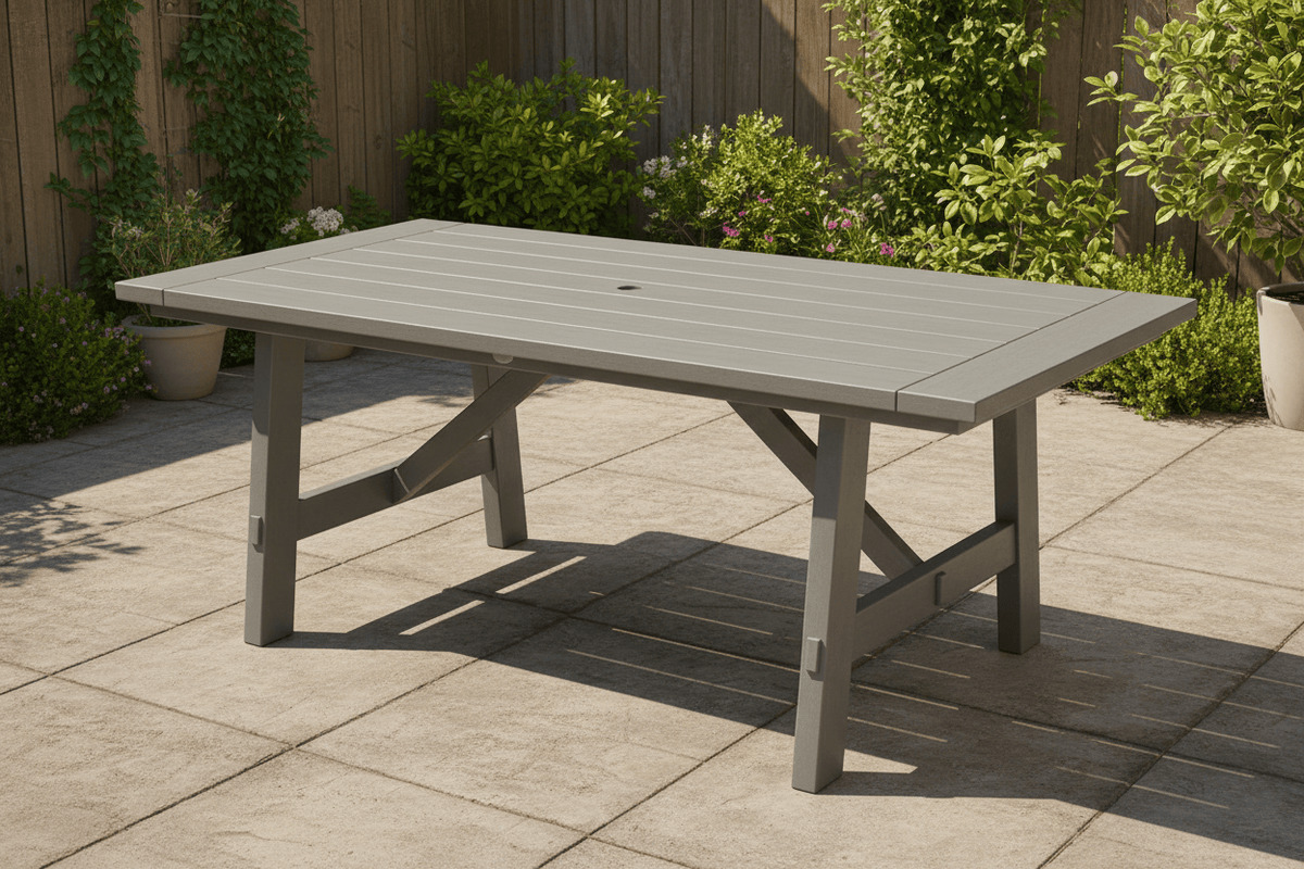 POLYWOOD® Rustic Farmhouse 39" x 75" Dining Table - PL83-T3L2