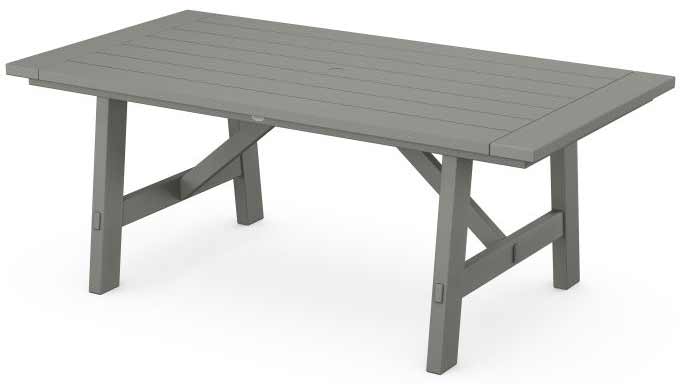 POLYWOOD® Rustic Farmhouse 39" x 75" Dining Table - PL83-T3L2 Table POLYWOOD®