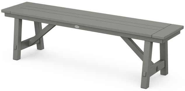 POLYWOOD® Rustic Farmhouse 60" Backless Bench - PL36-T3L2 Benches POLYWOOD®