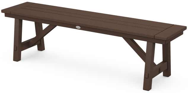 POLYWOOD® Rustic Farmhouse 60&quot; Backless Bench - PL36-T3L2