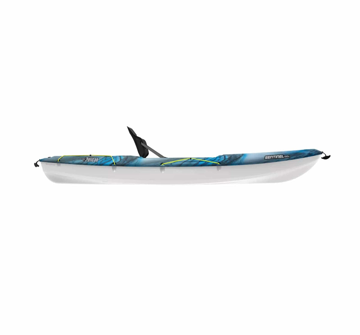 The Sentinel 100X recreational kayak features an open cockpit and weighs only 43 lb, perfect for the regular paddler who likes to enjoy various surrounding waterways. Easy to carry, this sit-on-top kayak
