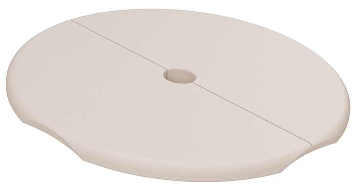 Ledge Lounger - Signature Side Table Lid With Umbrella Hole - In Pool Furniture