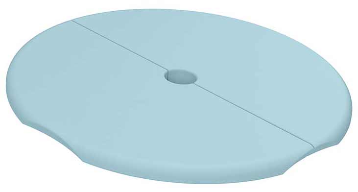 Ledge Lounger - Signature Side Table Lid With Umbrella Hole - In Pool Furniture