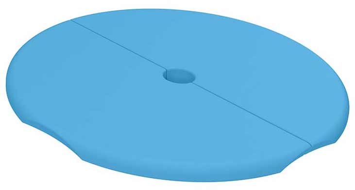 Ledge Lounger - Signature Side Table Lid With Umbrella Hole - In Pool Furniture