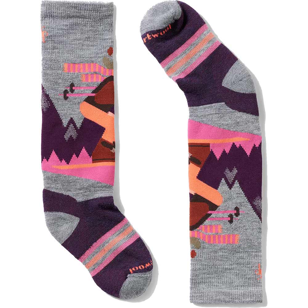 Smartwool Wintersport Full Cushion Mountain Moose Pattern Over The Calf Youth Socks Kids' Socks Smartwool