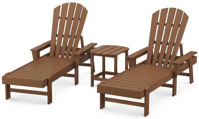 POLYWOOD® South Beach Chaise 3-Piece Set - PWS178-1