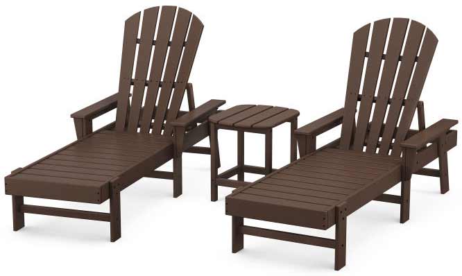 POLYWOOD® South Beach Chaise 3-Piece Set - PWS178-1