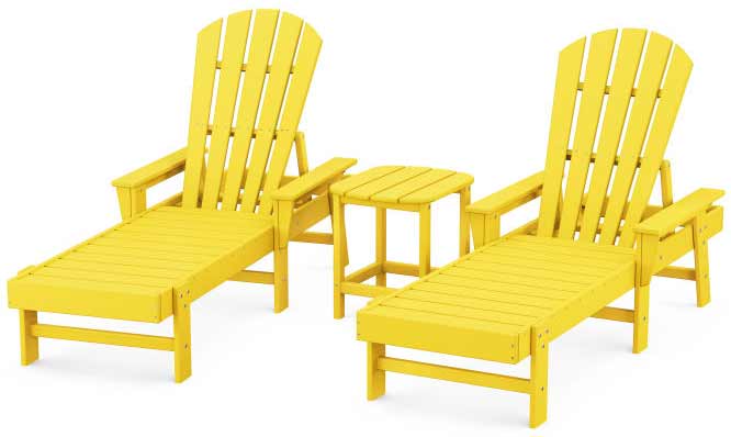 POLYWOOD® South Beach Chaise 3-Piece Set - PWS178-1