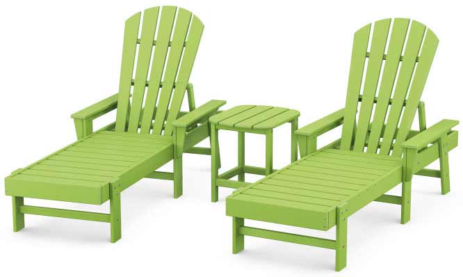 POLYWOOD® South Beach Chaise 3-Piece Set - PWS178-1