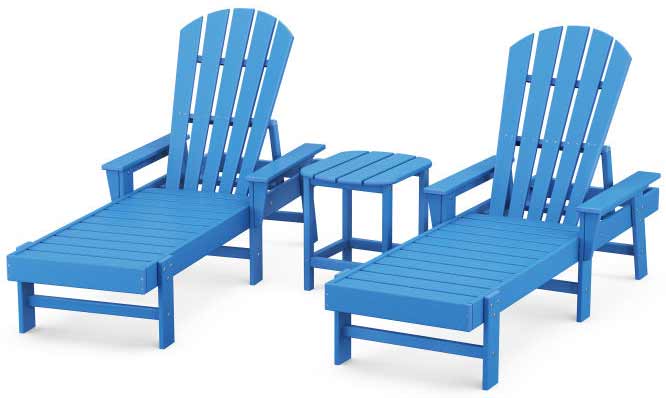 POLYWOOD® South Beach Chaise 3-Piece Set - PWS178-1