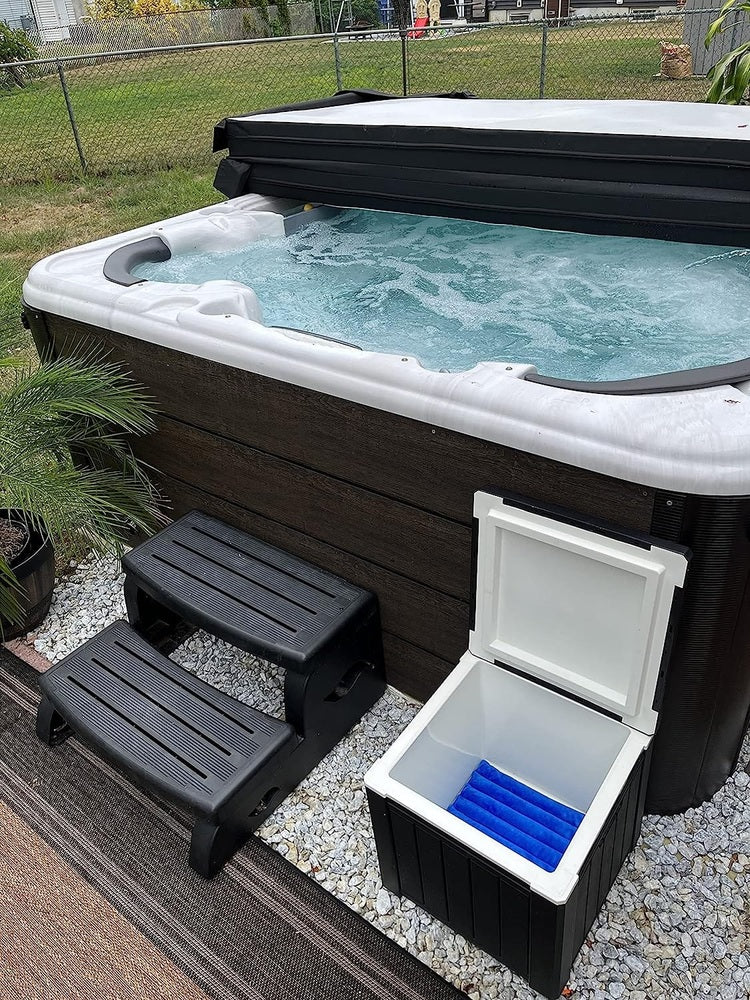 Spatender - Hot Tub Towel and Robe Warmer & Cooler Deck Box Hot Tub Accessories Outdoor Innovations