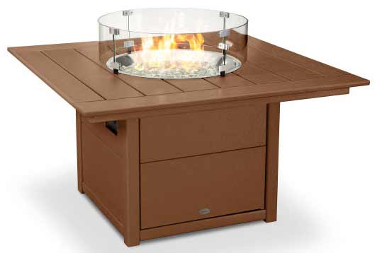 POLYWOOD® Square 42&quot; Fire Pit Table - CTF42S