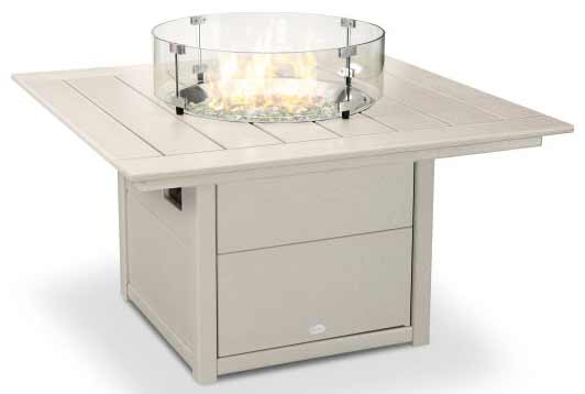 POLYWOOD® Square 42&quot; Fire Pit Table - CTF42S