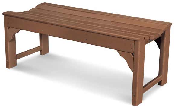 POLYWOOD® Traditional Garden 48&quot; Backless Bench - BAB148