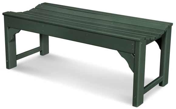 POLYWOOD® Traditional Garden 48&quot; Backless Bench - BAB148