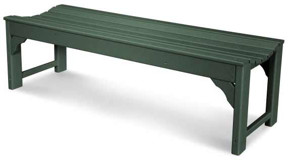 POLYWOOD® Traditional Garden 60&quot; Backless Bench - BAB160