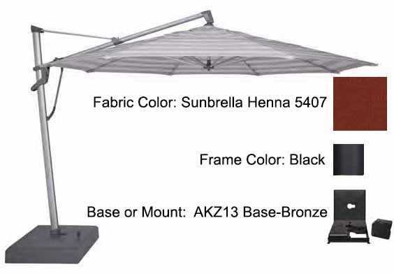 Treasure Garden - 13’ AKZ PLUS Cantilever Umbrella Umbrellas Treasure Garden