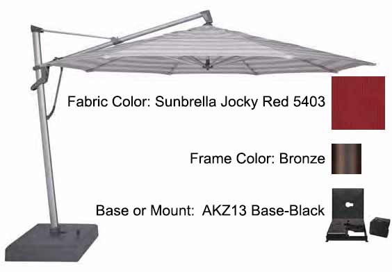 Treasure Garden - 13’ AKZ PLUS Cantilever Umbrella Umbrellas Treasure Garden