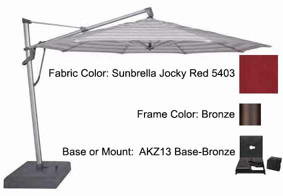 Treasure Garden - 13’ AKZ PLUS Cantilever Umbrella Umbrellas Treasure Garden