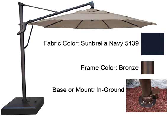 Treasure Garden - 11’ AKZ PLUS Cantilever Umbrella