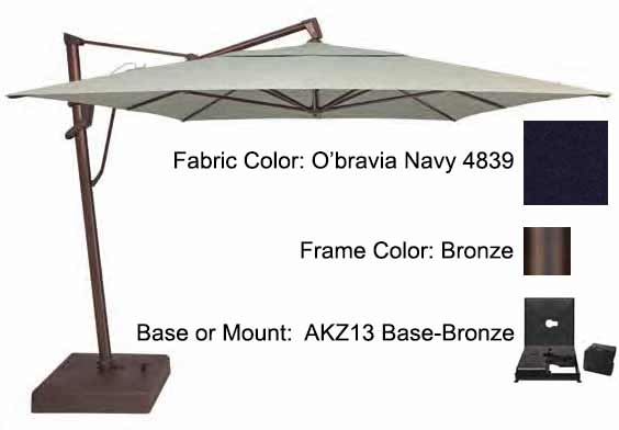 Treasure Garden Cantilever Umbrella - 10'x13' AKZ PLUS Umbrellas Treasure Garden