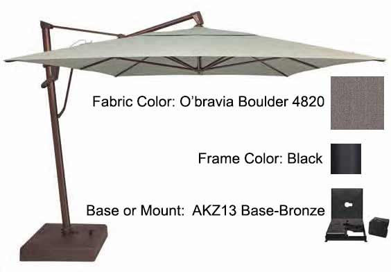 Treasure Garden Cantilever Umbrella - 10'x13' AKZ PLUS Umbrellas Treasure Garden