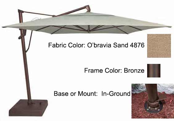 Treasure Garden Cantilever Umbrella - 10'x13' AKZ PLUS