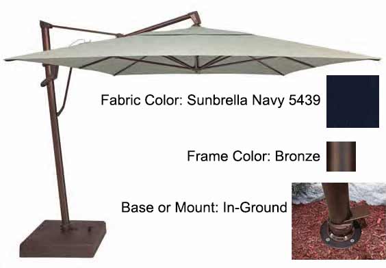 Treasure Garden Cantilever Umbrella - 10'x13' AKZ PLUS