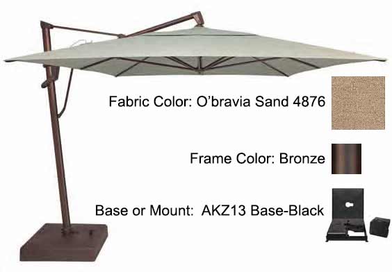 Treasure Garden Cantilever Umbrella - 10'x13' AKZ PLUS