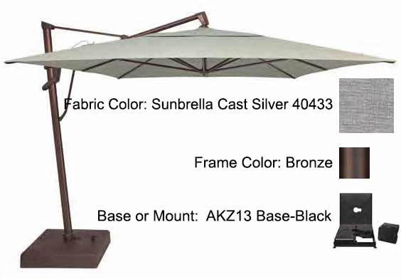 Treasure Garden Cantilever Umbrella - 10'x13' AKZ PLUS