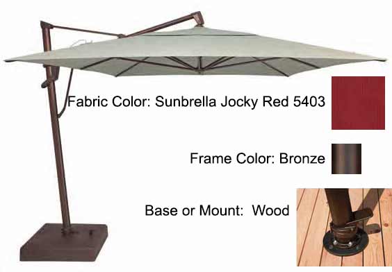 Treasure Garden Cantilever Umbrella - 10'x13' AKZ PLUS