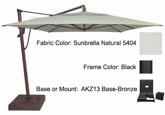 Treasure Garden Cantilever Umbrella - 10'x13' AKZ PLUS Umbrellas Treasure Garden