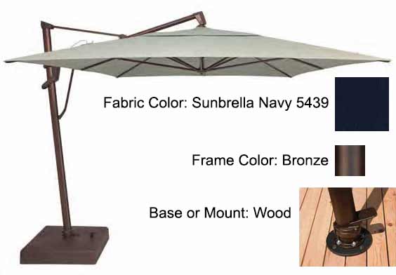Treasure Garden Cantilever Umbrella - 10'x13' AKZ PLUS