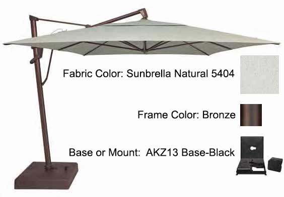 Treasure Garden Cantilever Umbrella - 10'x13' AKZ PLUS Umbrellas Treasure Garden