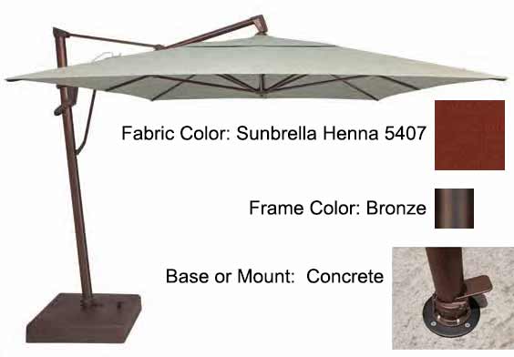 Treasure Garden Cantilever Umbrella - 10'x13' AKZ PLUS