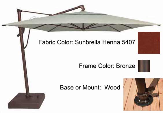 Treasure Garden Cantilever Umbrella - 10'x13' AKZ PLUS