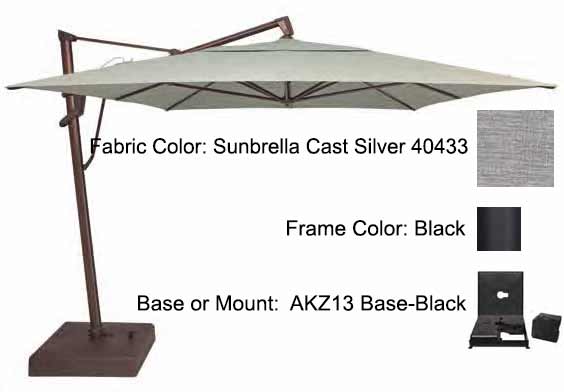 Treasure Garden Cantilever Umbrella - 10'x13' AKZ PLUS