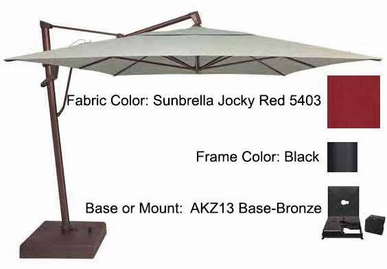 Treasure Garden Cantilever Umbrella - 10'x13' AKZ PLUS Umbrellas Treasure Garden