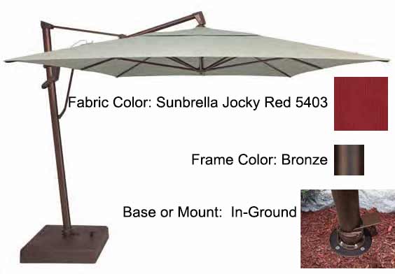 Treasure Garden Cantilever Umbrella - 10'x13' AKZ PLUS